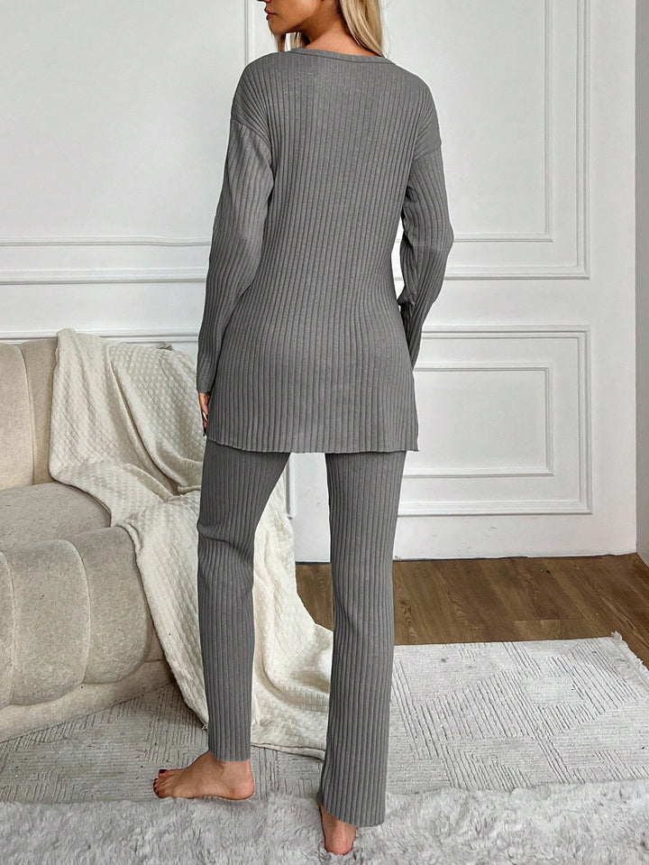 Compleu pijamale Shein, gri