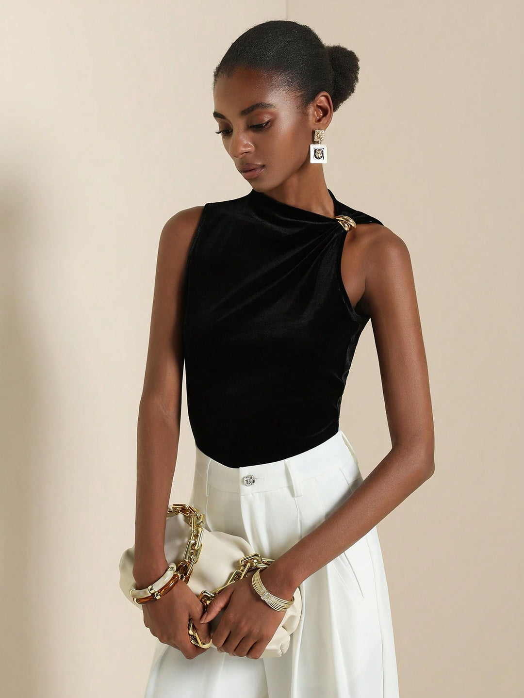 Top SHEIN, negru