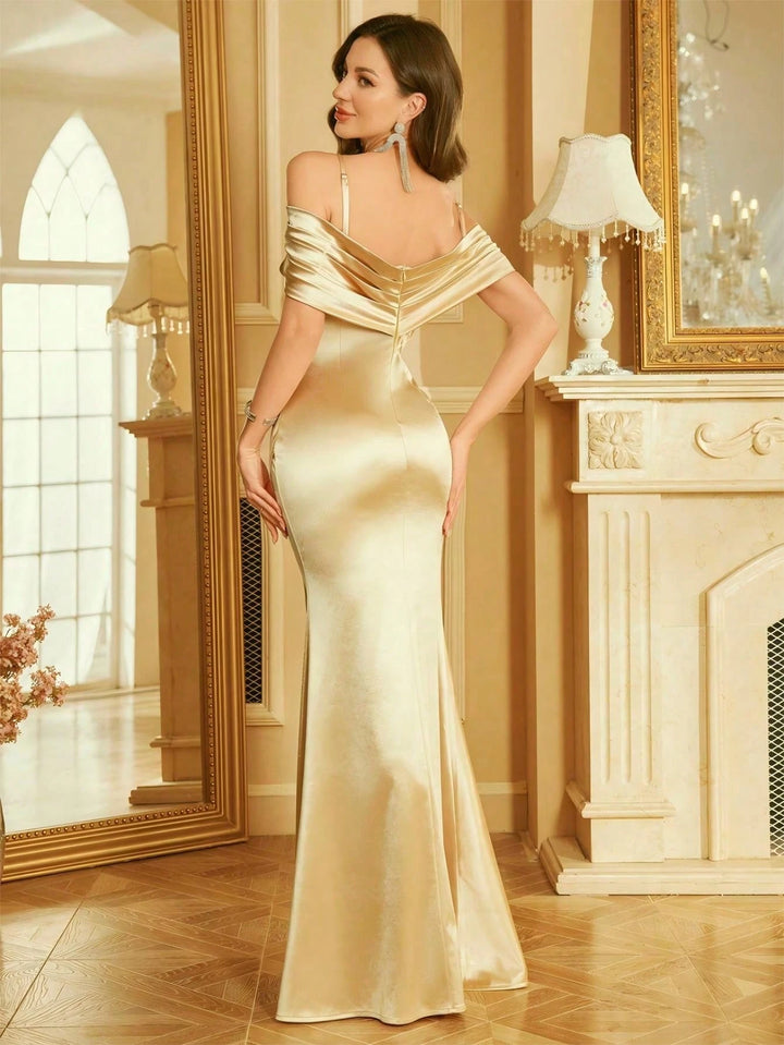 Rochie maxi SHEIN, auriu