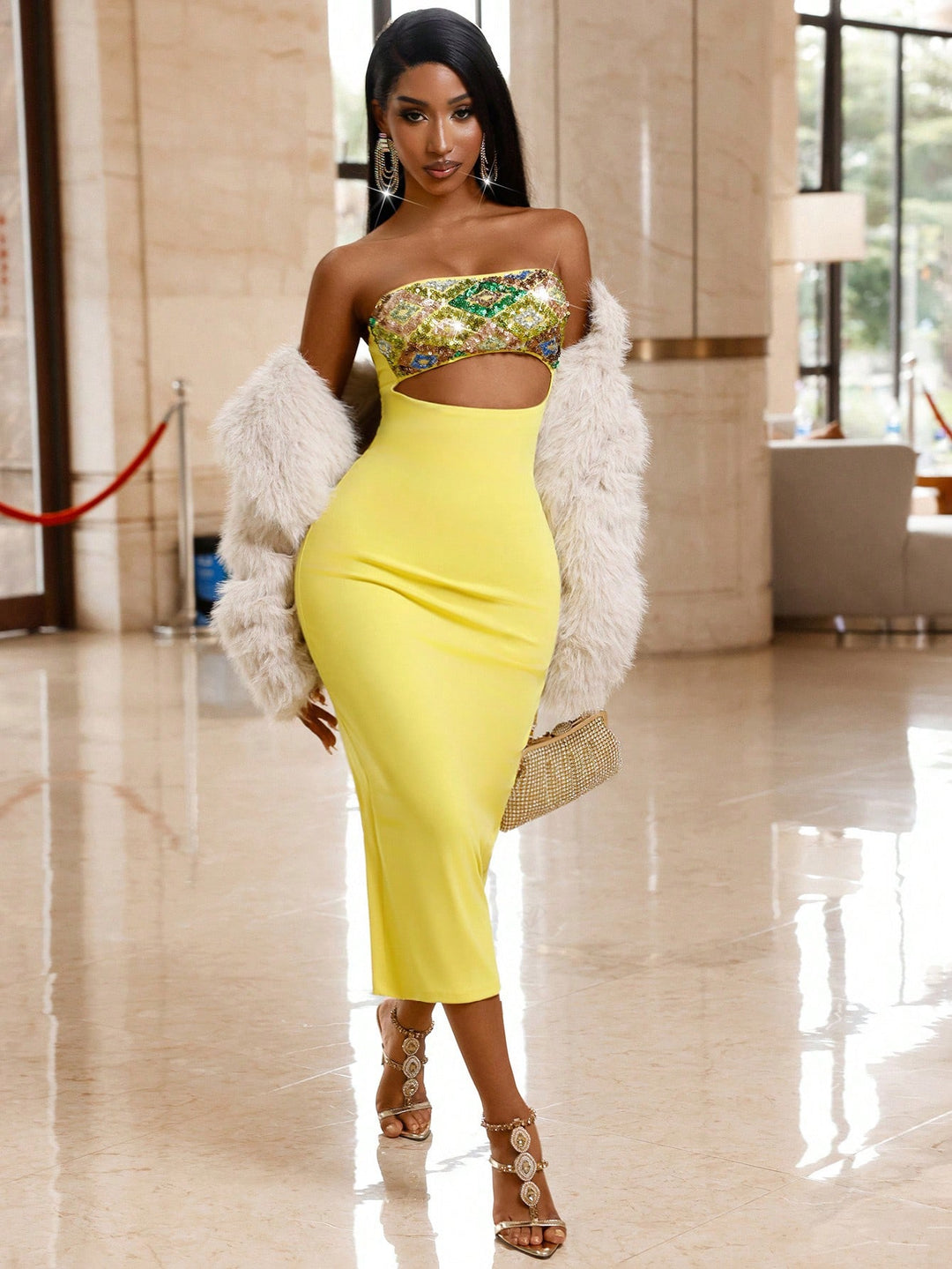 Rochie maxi SHEIN, mix culori