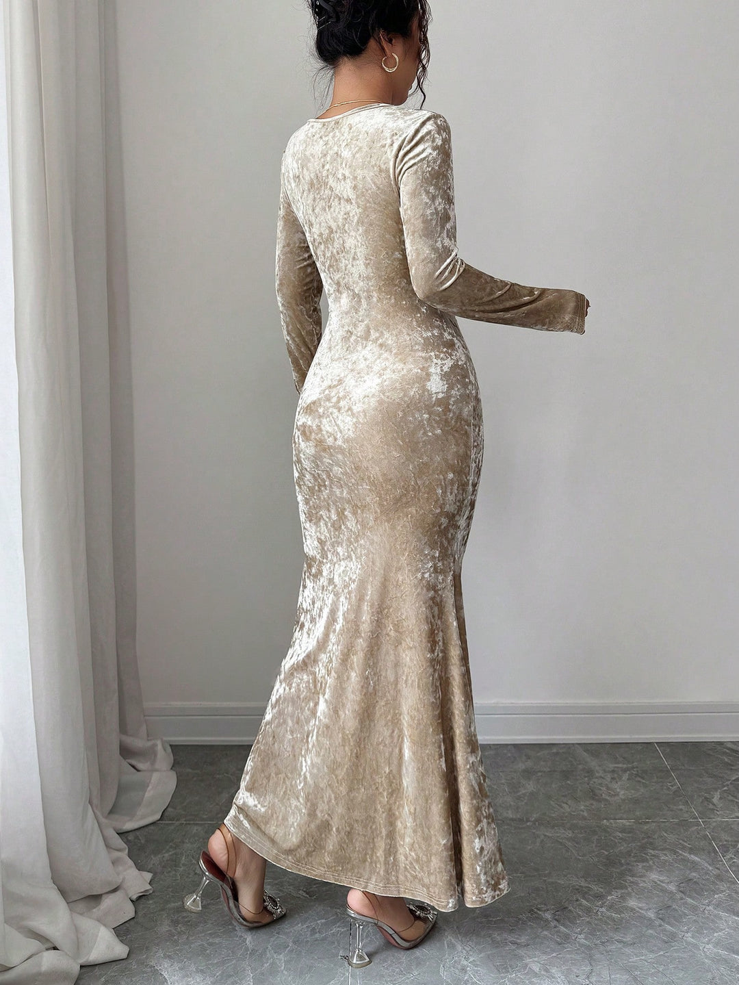 Rochie maxi SHEIN, auriu