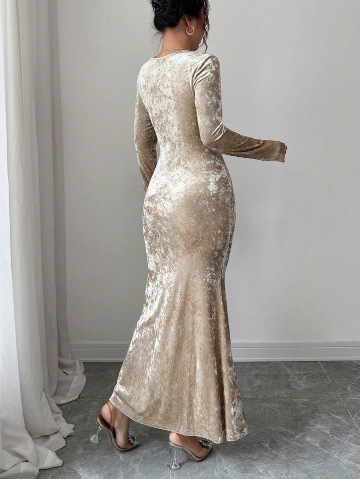 Rochie maxi SHEIN, auriu