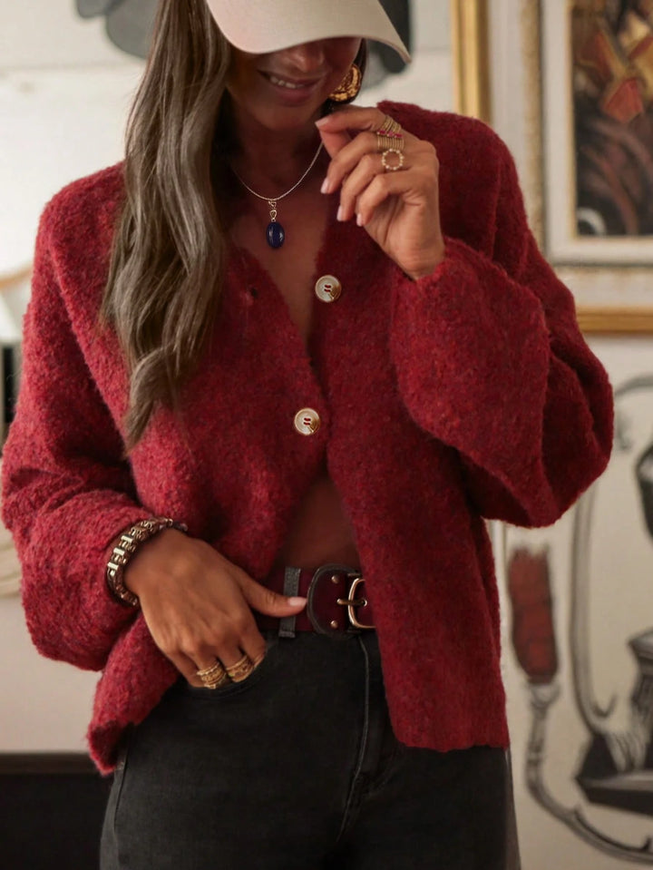 Cardigan SHEIN, vișiniu
