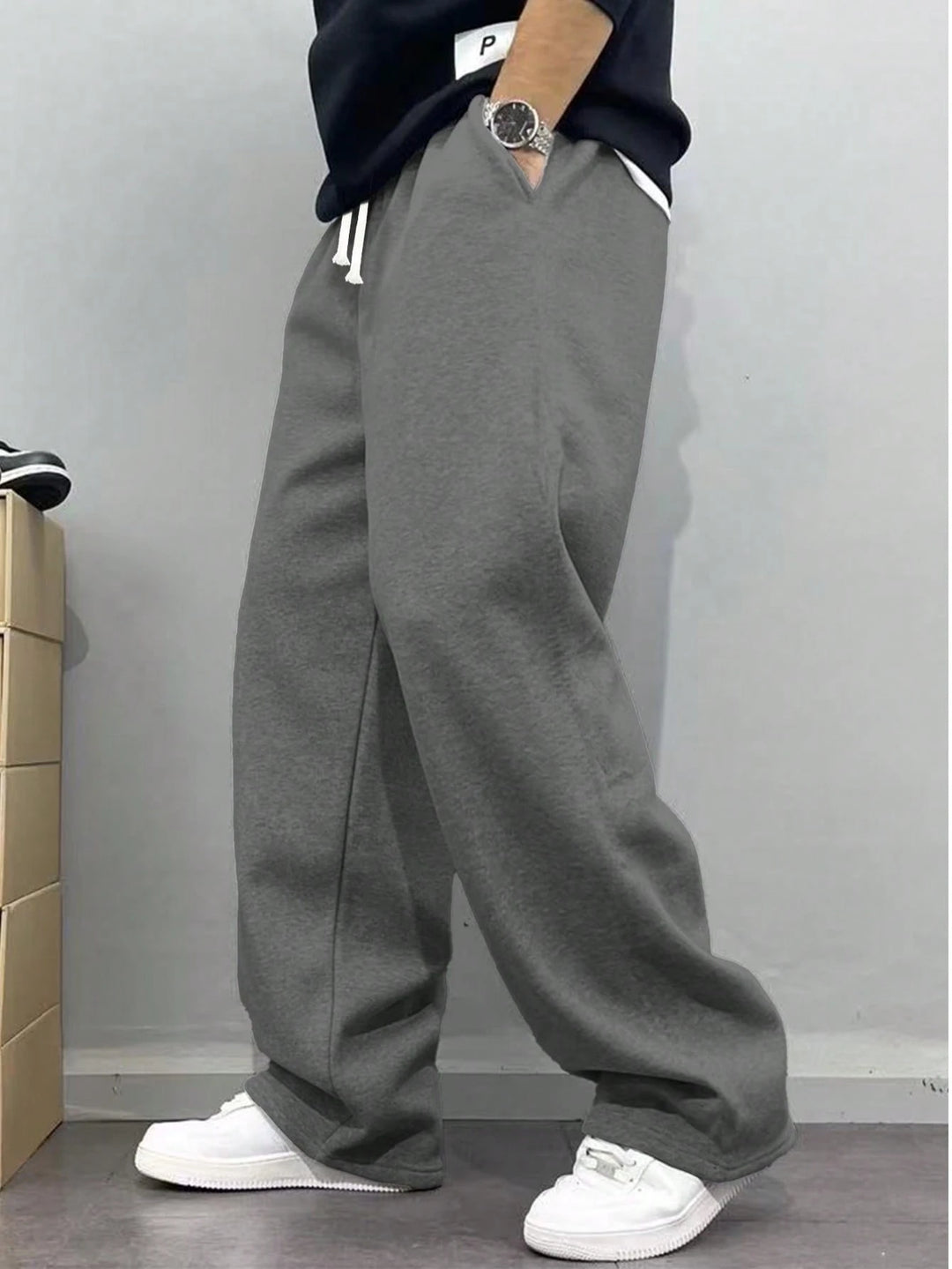 Pantaloni de trening Shein, gri