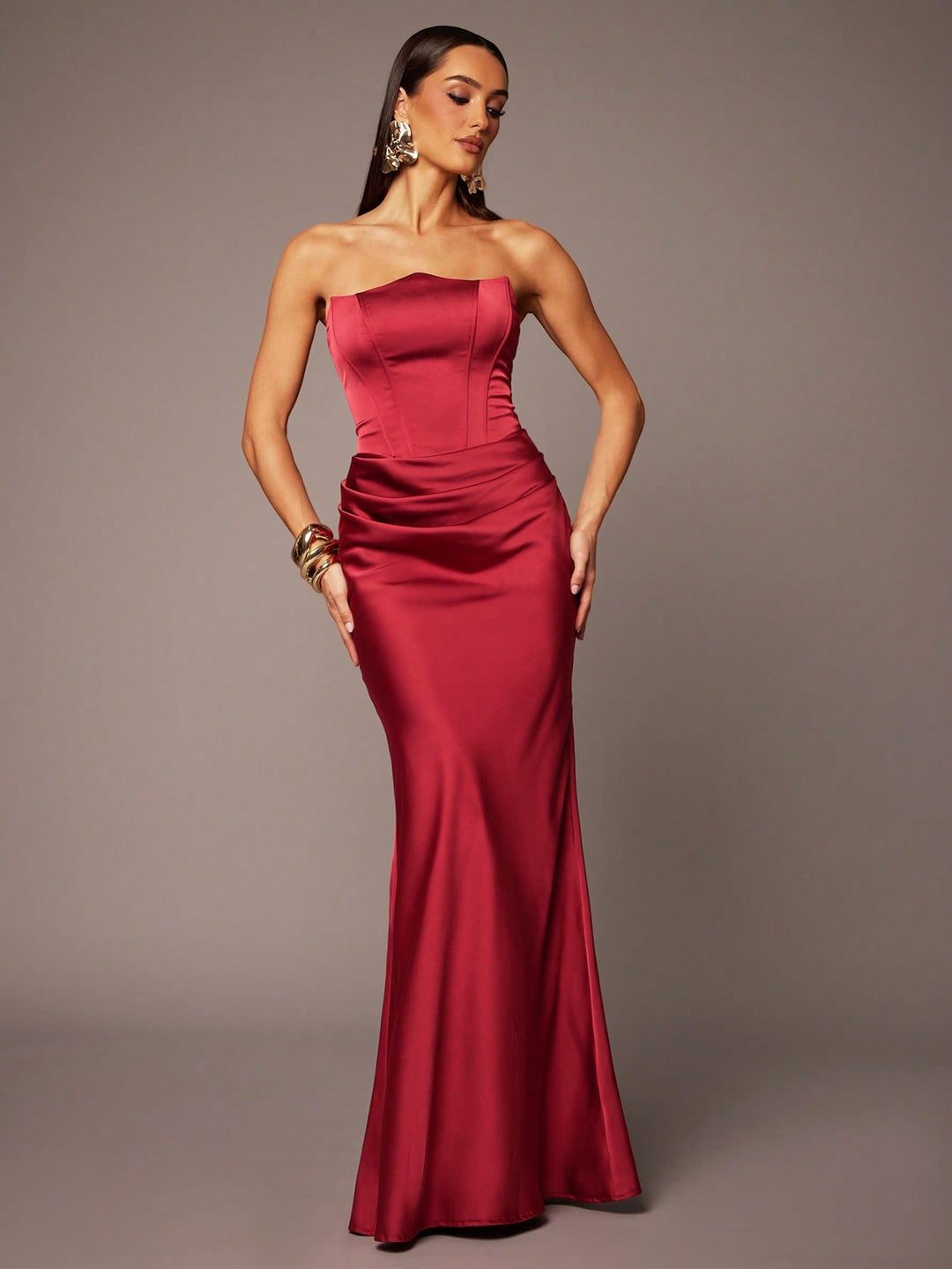 Rochie maxi SHEIN, vișiniu