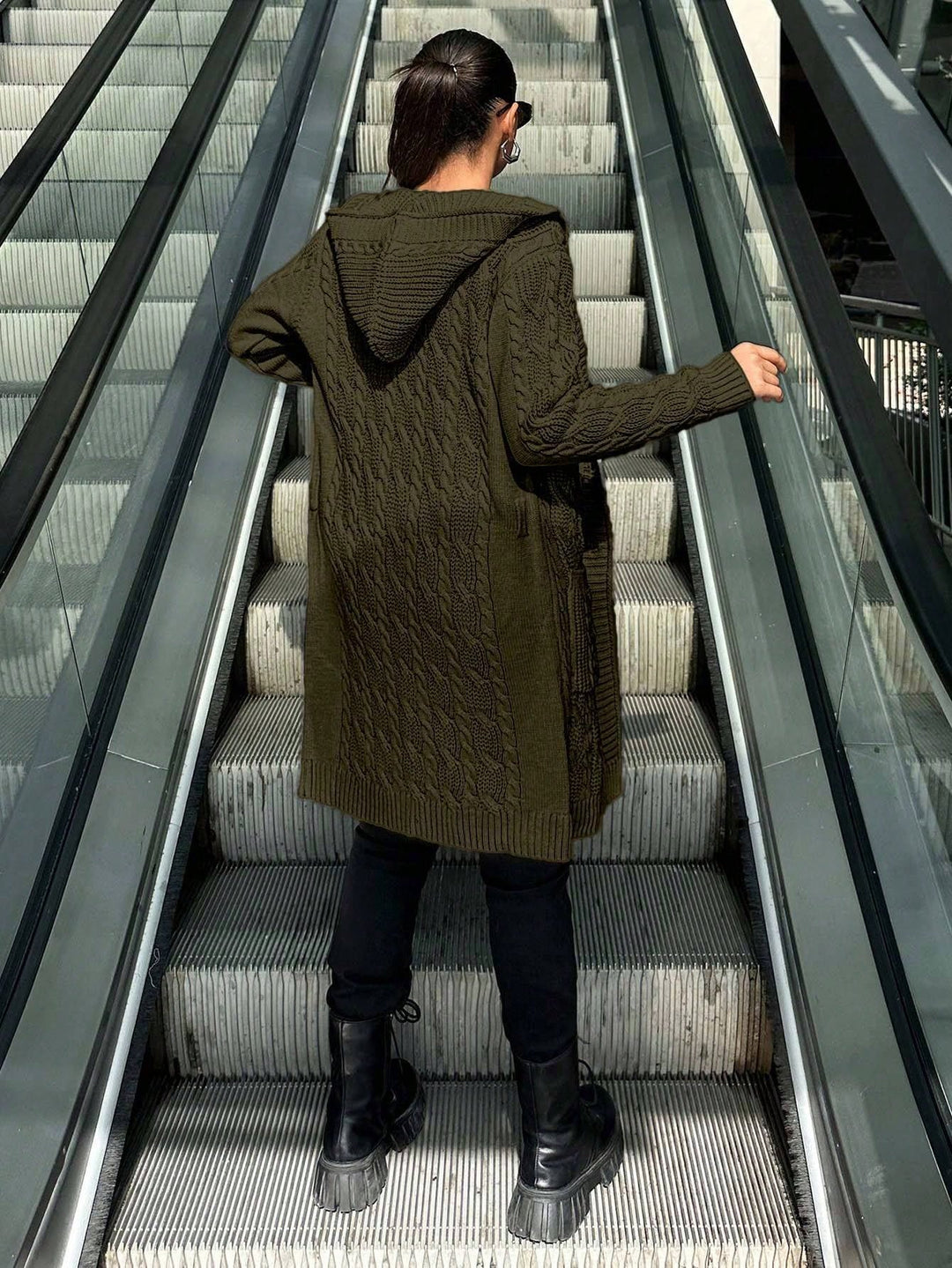 Kardigán SHEIN, khaki