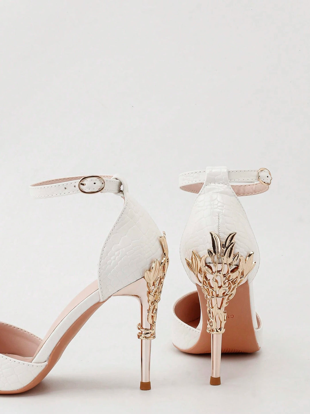 Pantofi cu toc SHEIN, alb