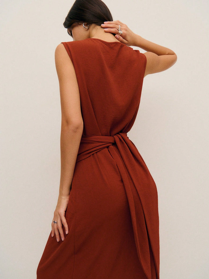 SHEIN Maxi Dress, Brown