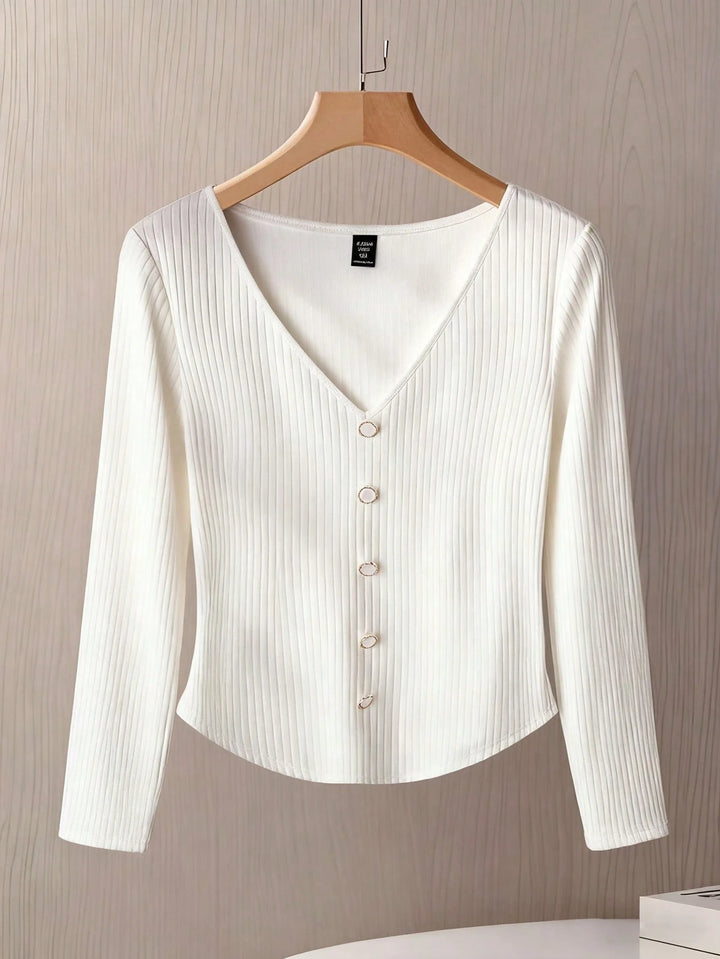 Shein Curve+ blúz, fehér