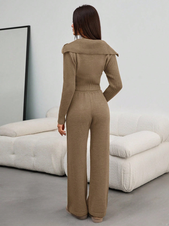 Pantaloni SHEIN, maro