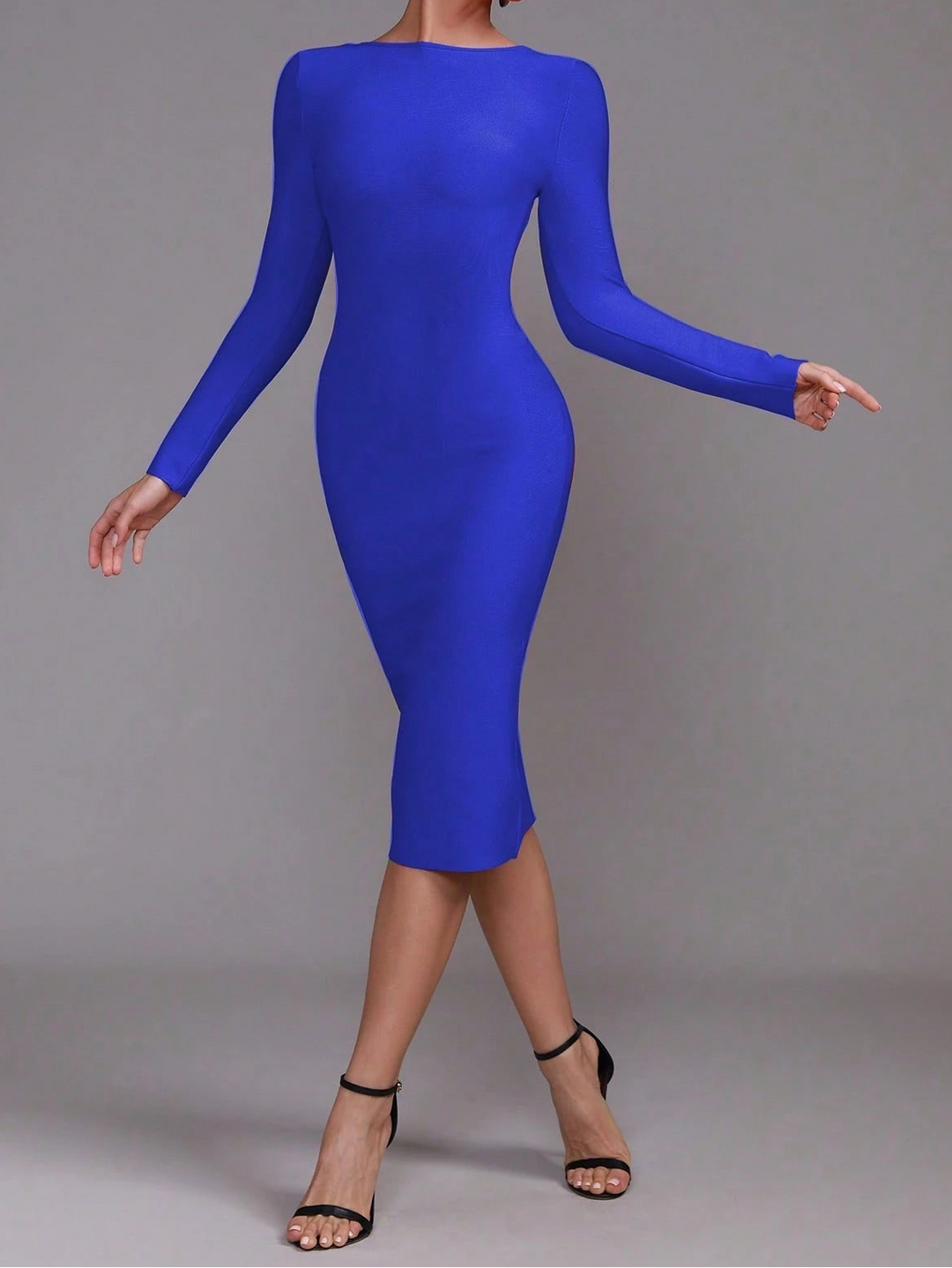 SHEIN midi ruha, kék