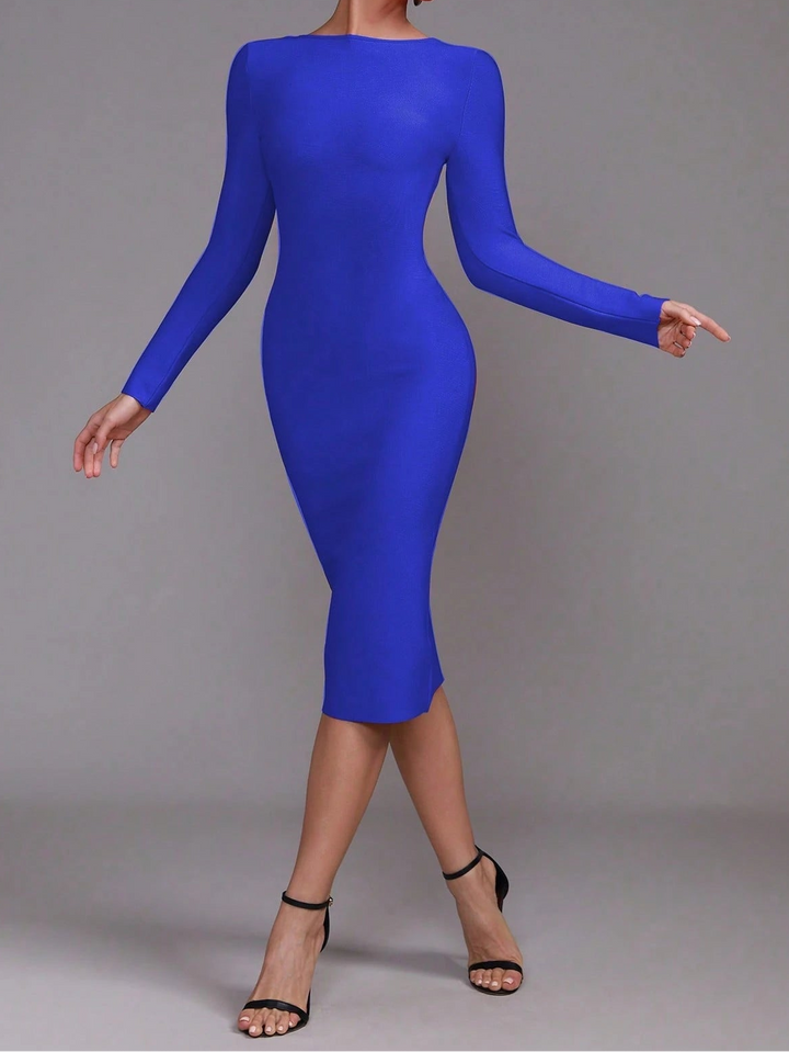 SHEIN midi ruha, kék