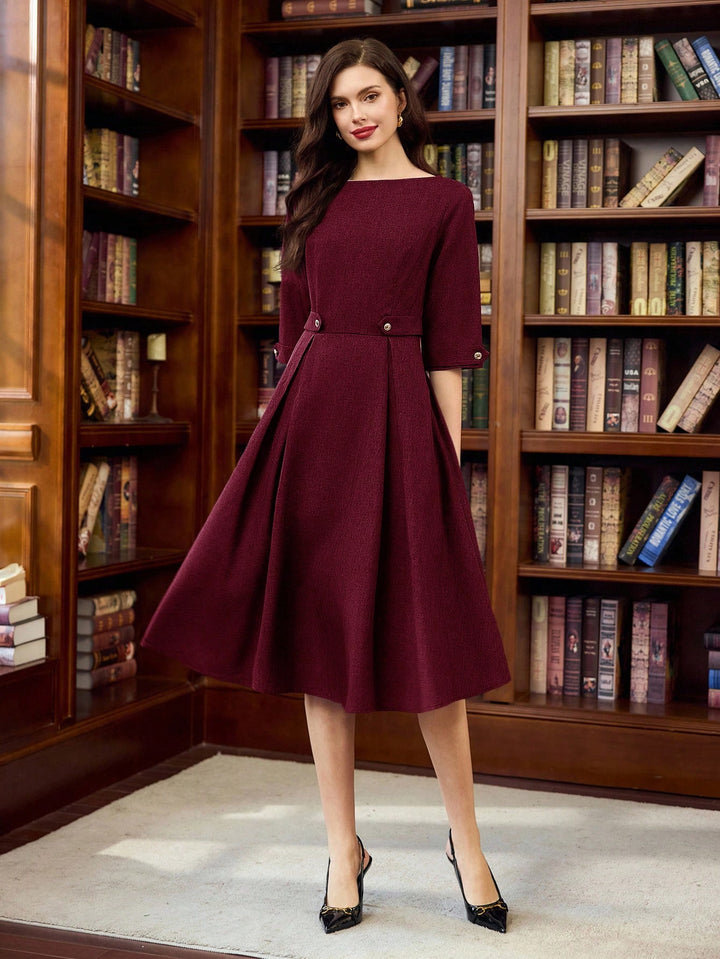 Rochie midi SHEIN, vișiniu