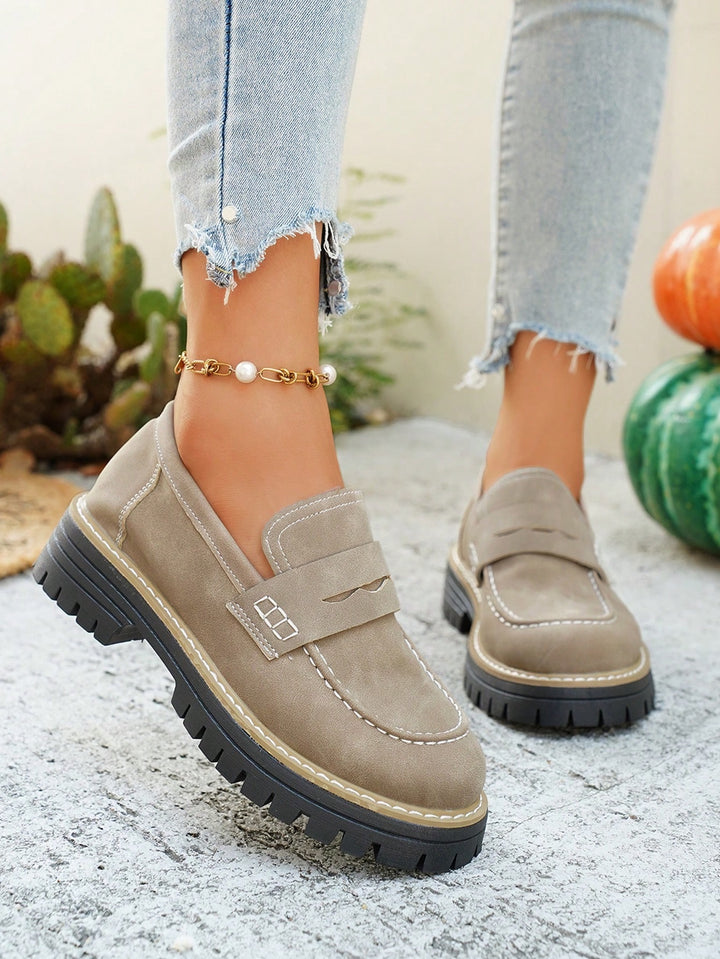Mocasini SHEIN, kaki