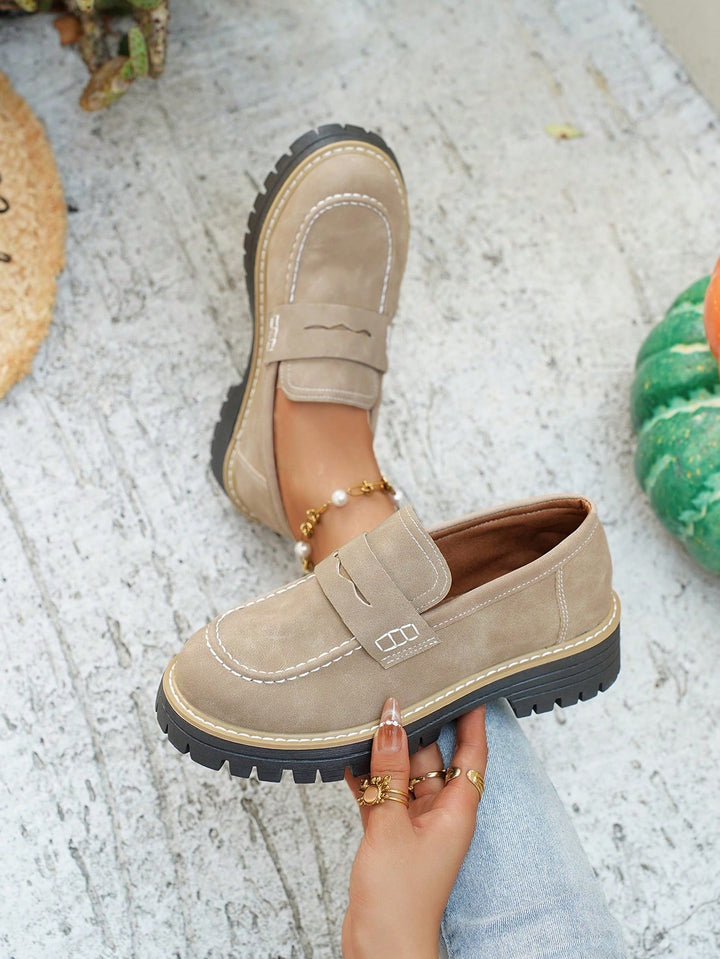 Mocasini SHEIN, kaki