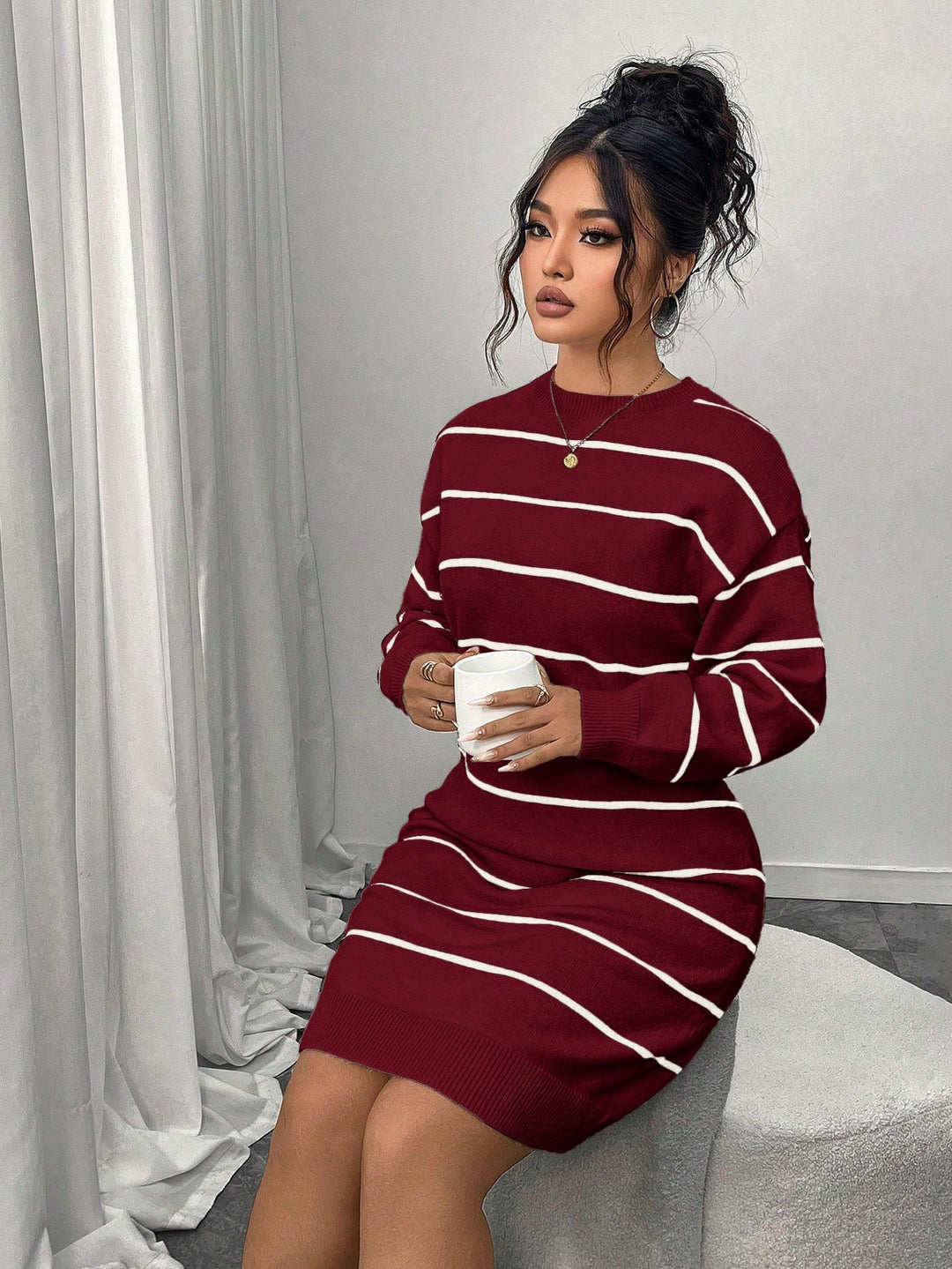 Rochie midi SHEIN, mix culori