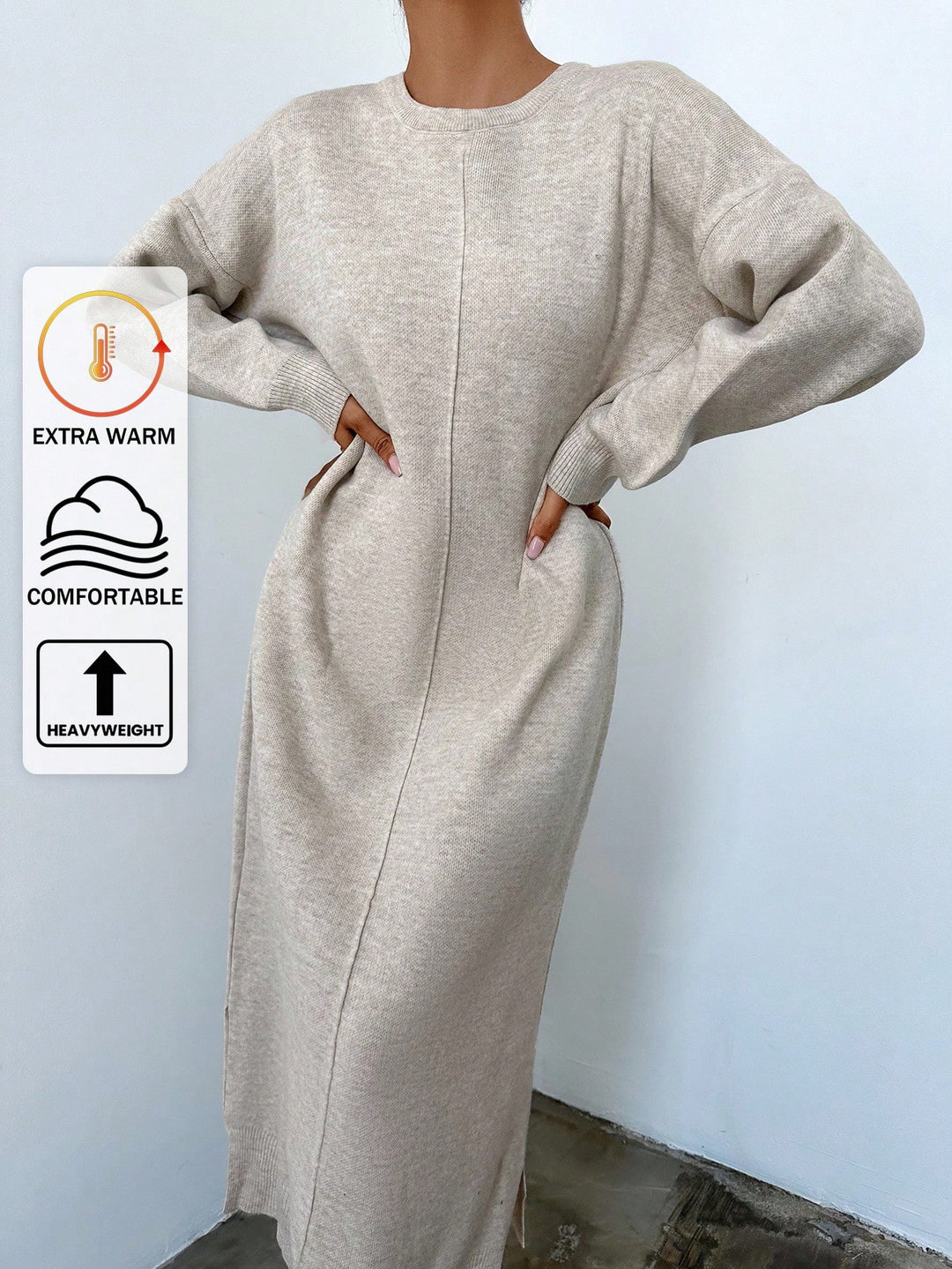 Rochie maxi SHEIN, bej