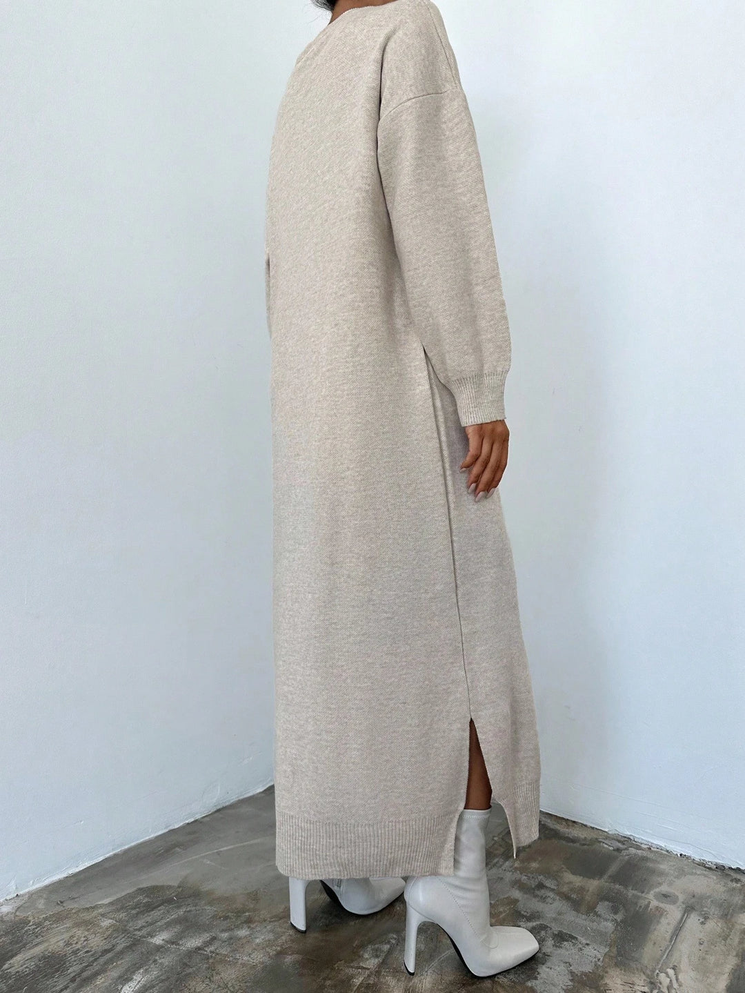 Rochie maxi SHEIN, bej