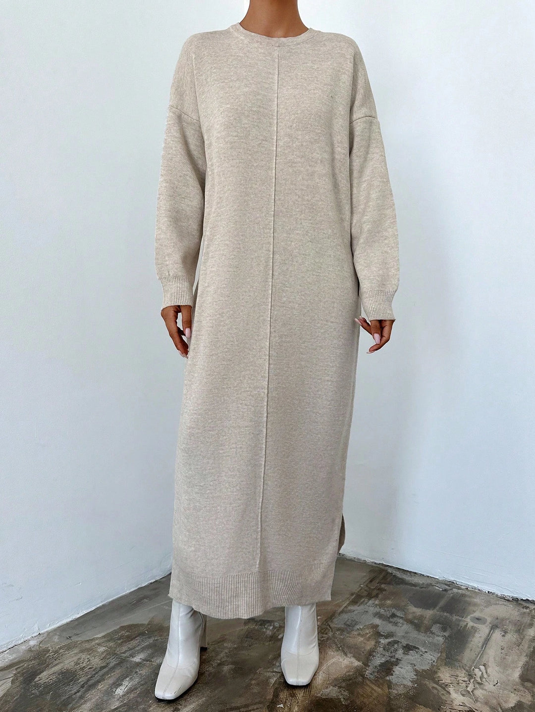 Rochie maxi SHEIN, bej