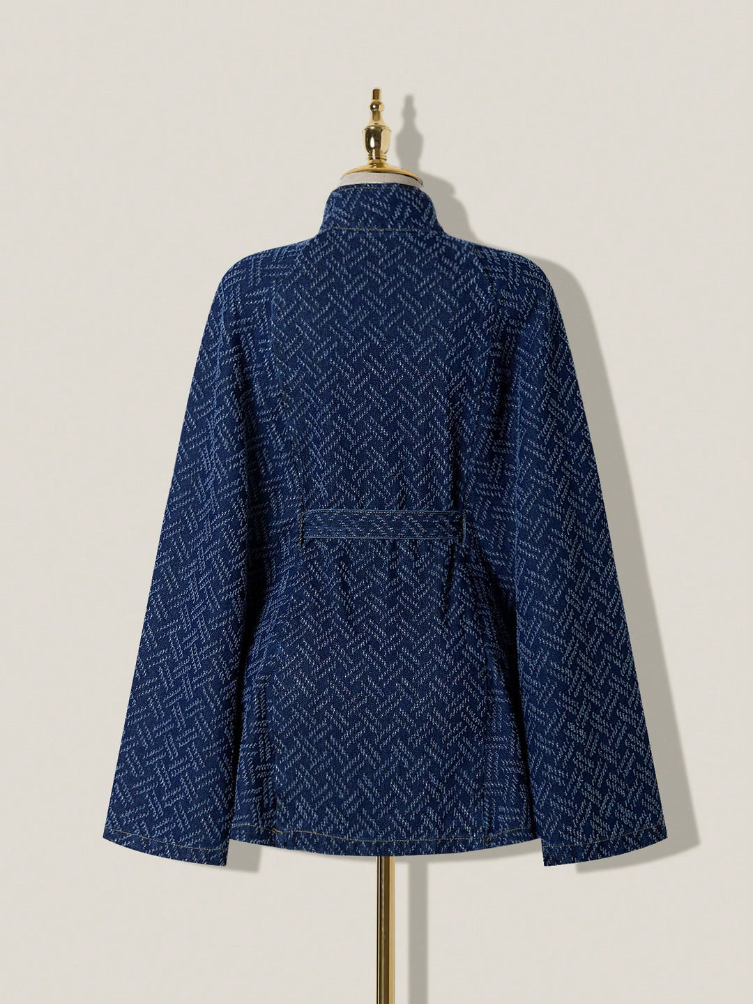 Jachetă tip capă denim SHEIN, albastru
