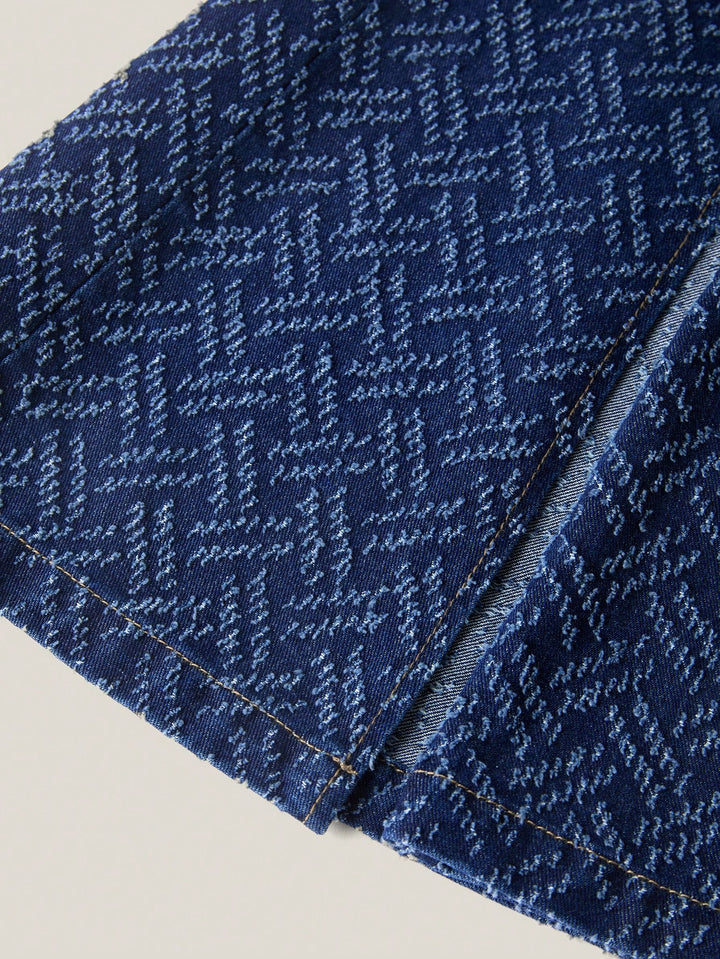 Jachetă tip capă denim SHEIN, albastru