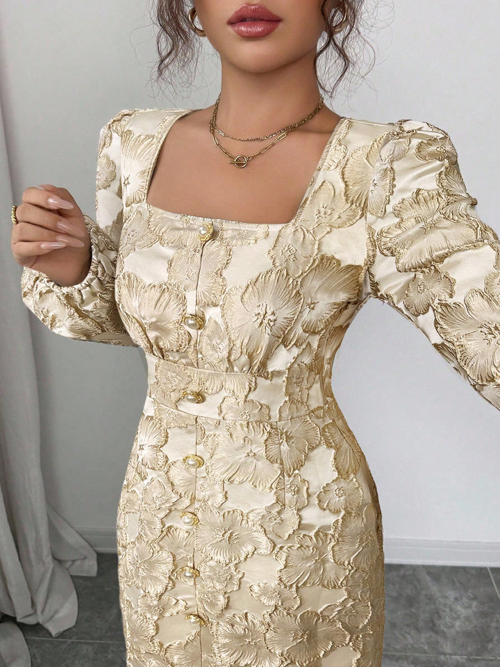 Rochie midi Shein, auriu