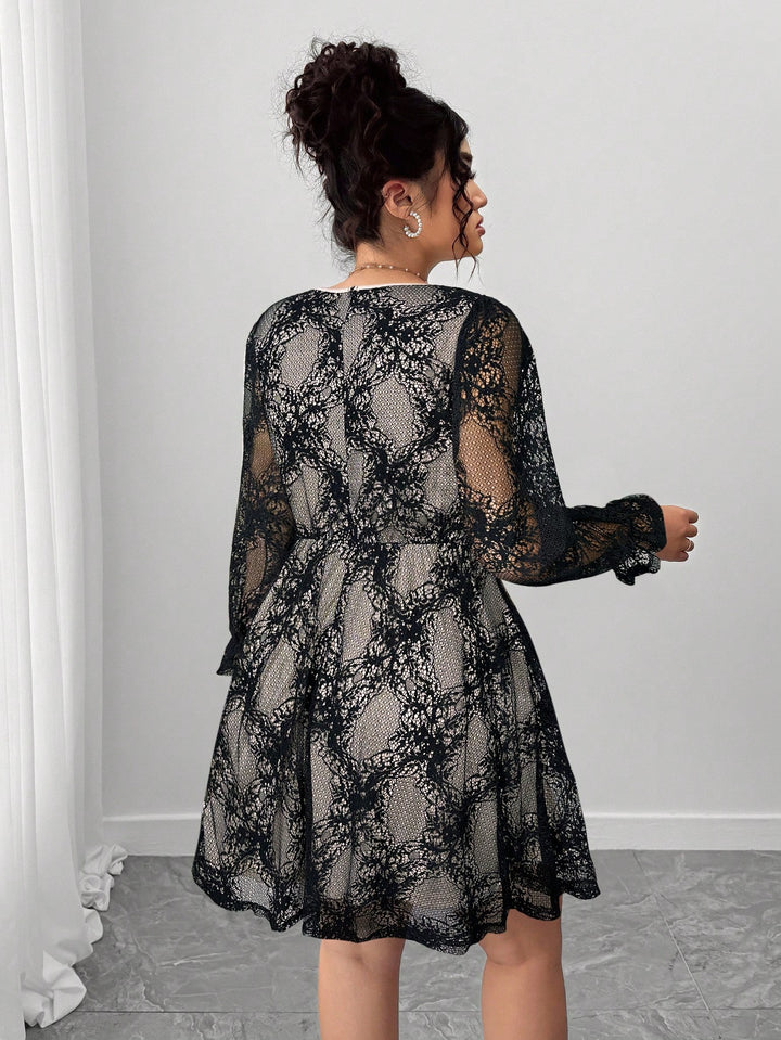 Shein Curve+ miniruha, fekete