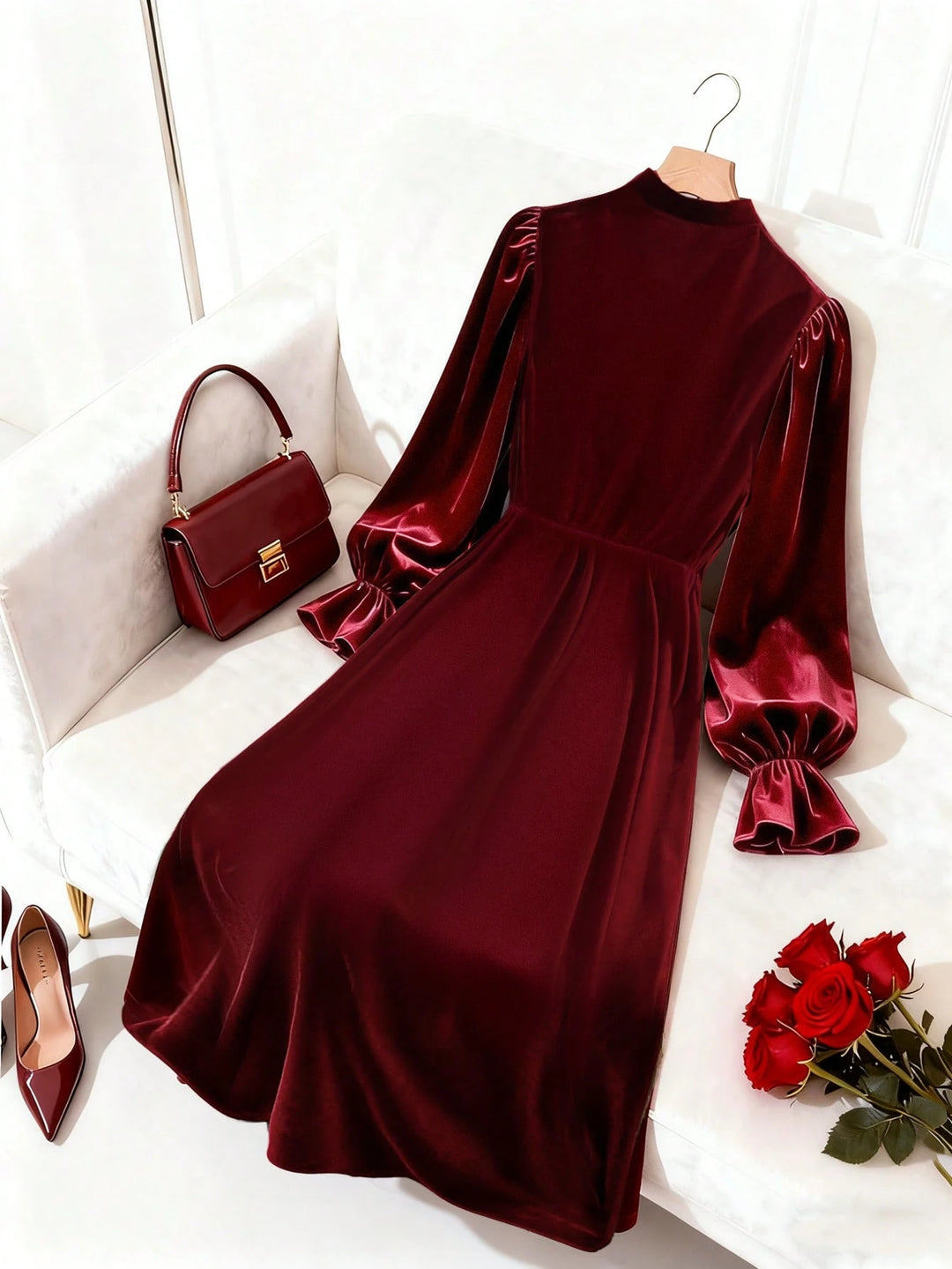 Rochie maxi Shein, vișiniu