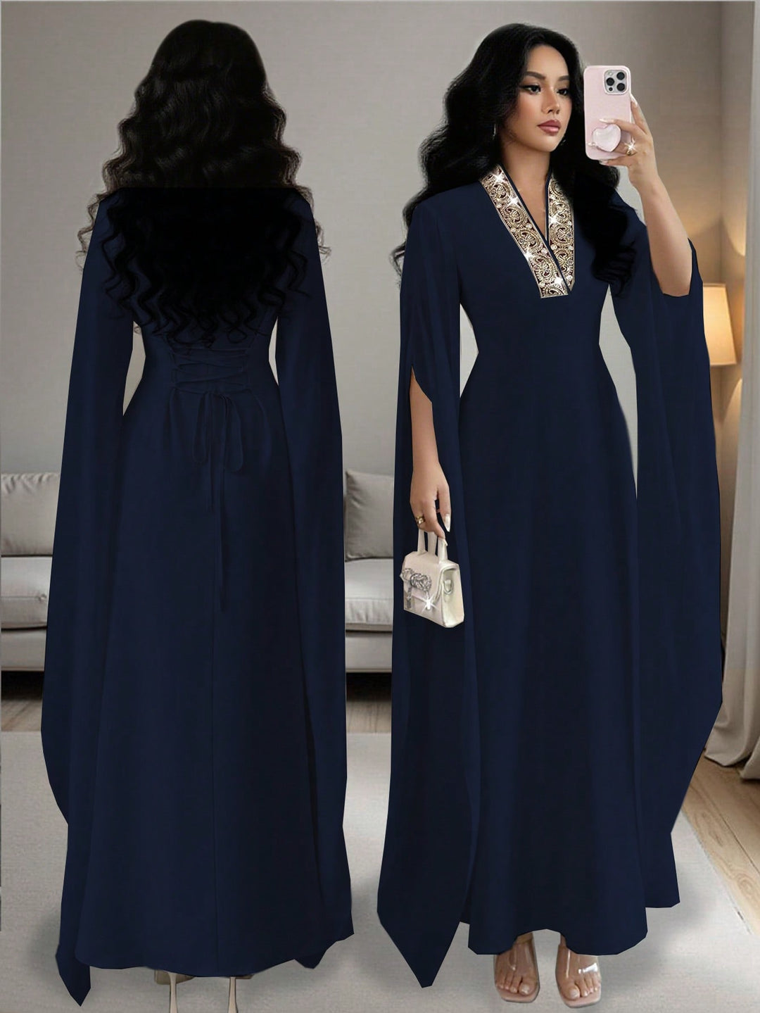 Rochie maxi SHEIN, albastru