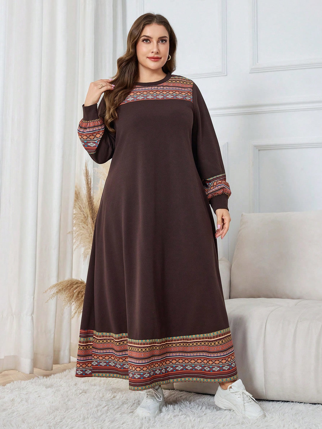 Rochie maxi SHEIN, maro