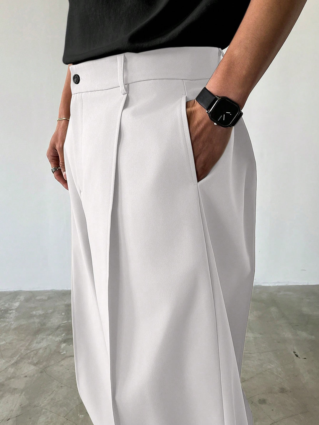 Pantalon SHEIN, alb