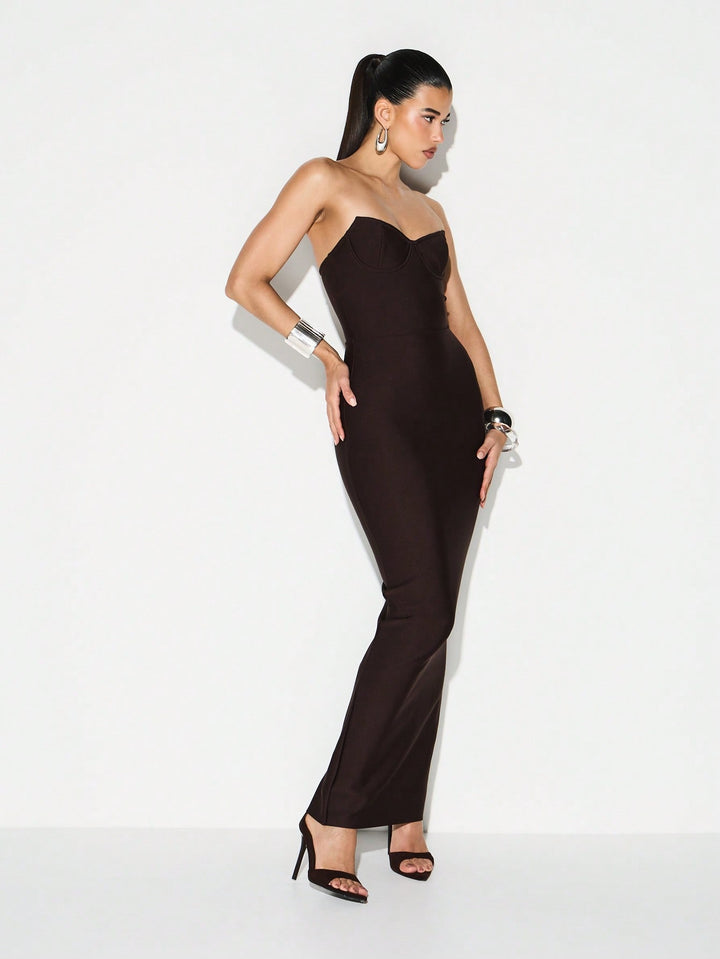Rochie maxi SHEIN, maro