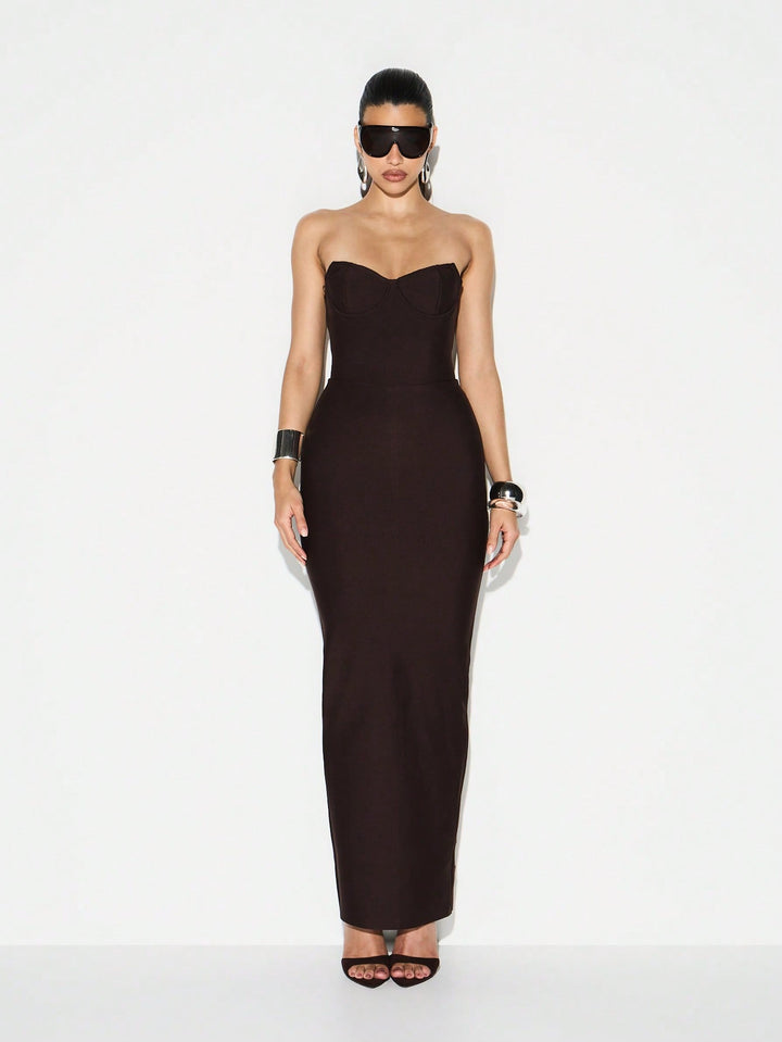 Rochie maxi SHEIN, maro