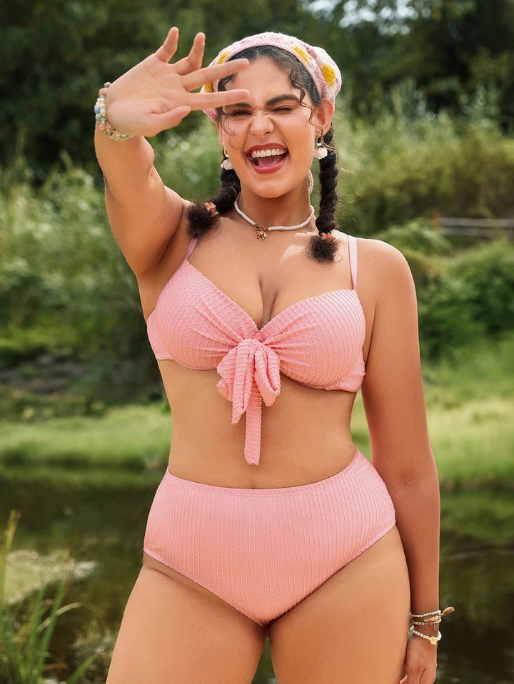 Set bikini de baie SHEIN, roz