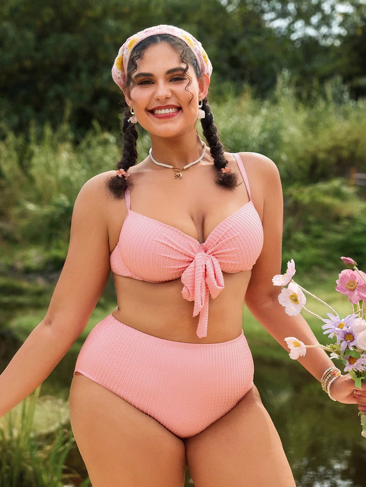 Set bikini de baie SHEIN, roz