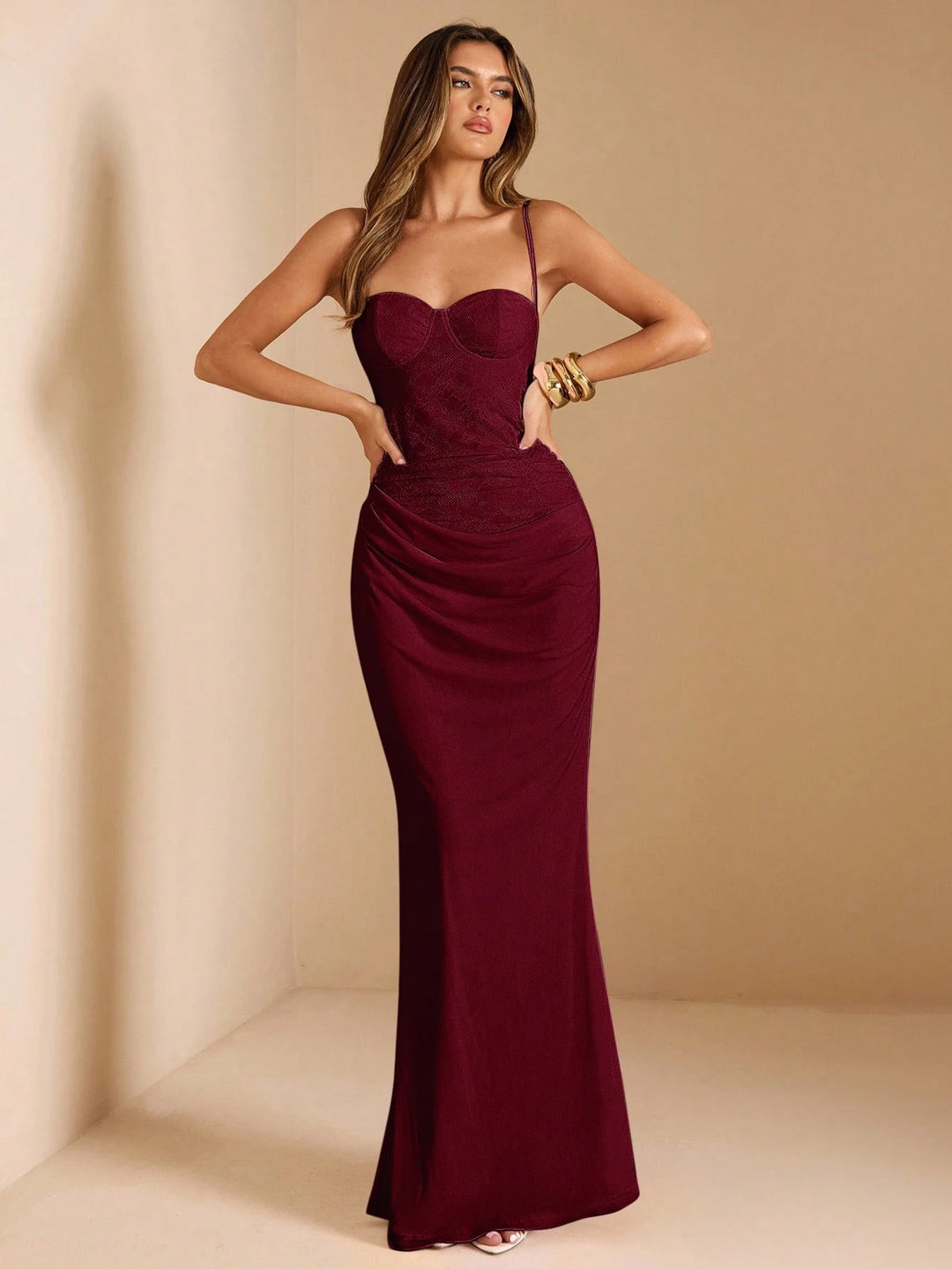 Rochie maxi SHEIN, vișiniu
