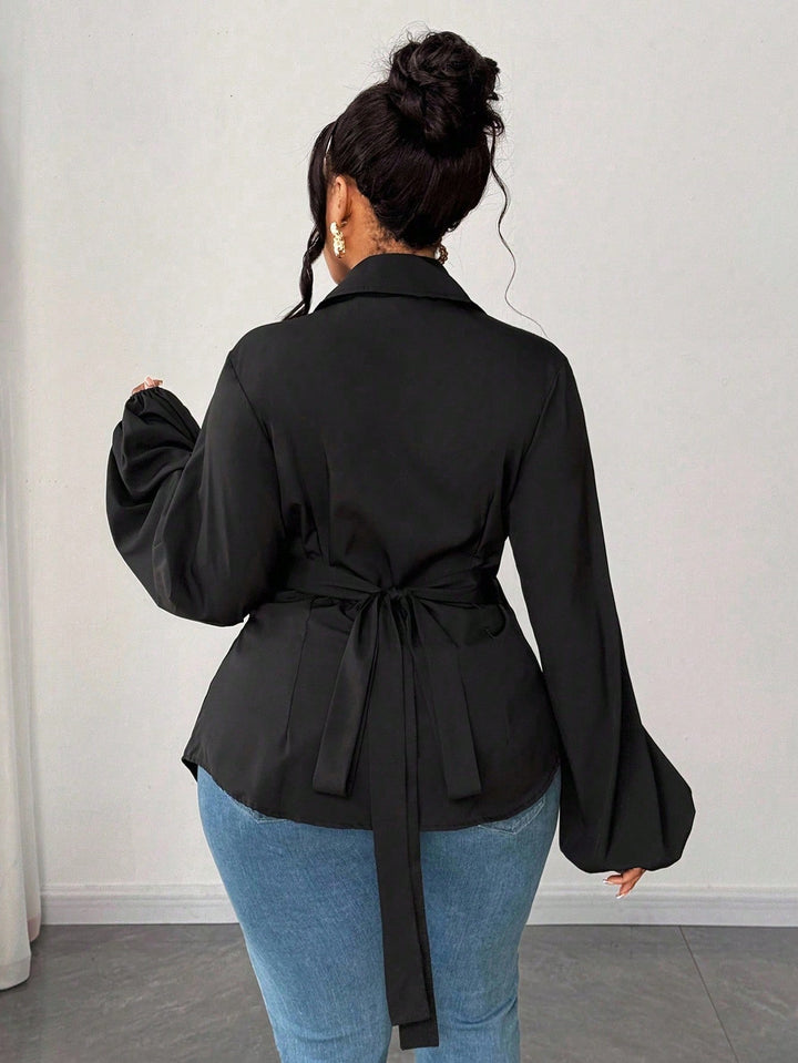 SHEIN Ing felső, fekete
