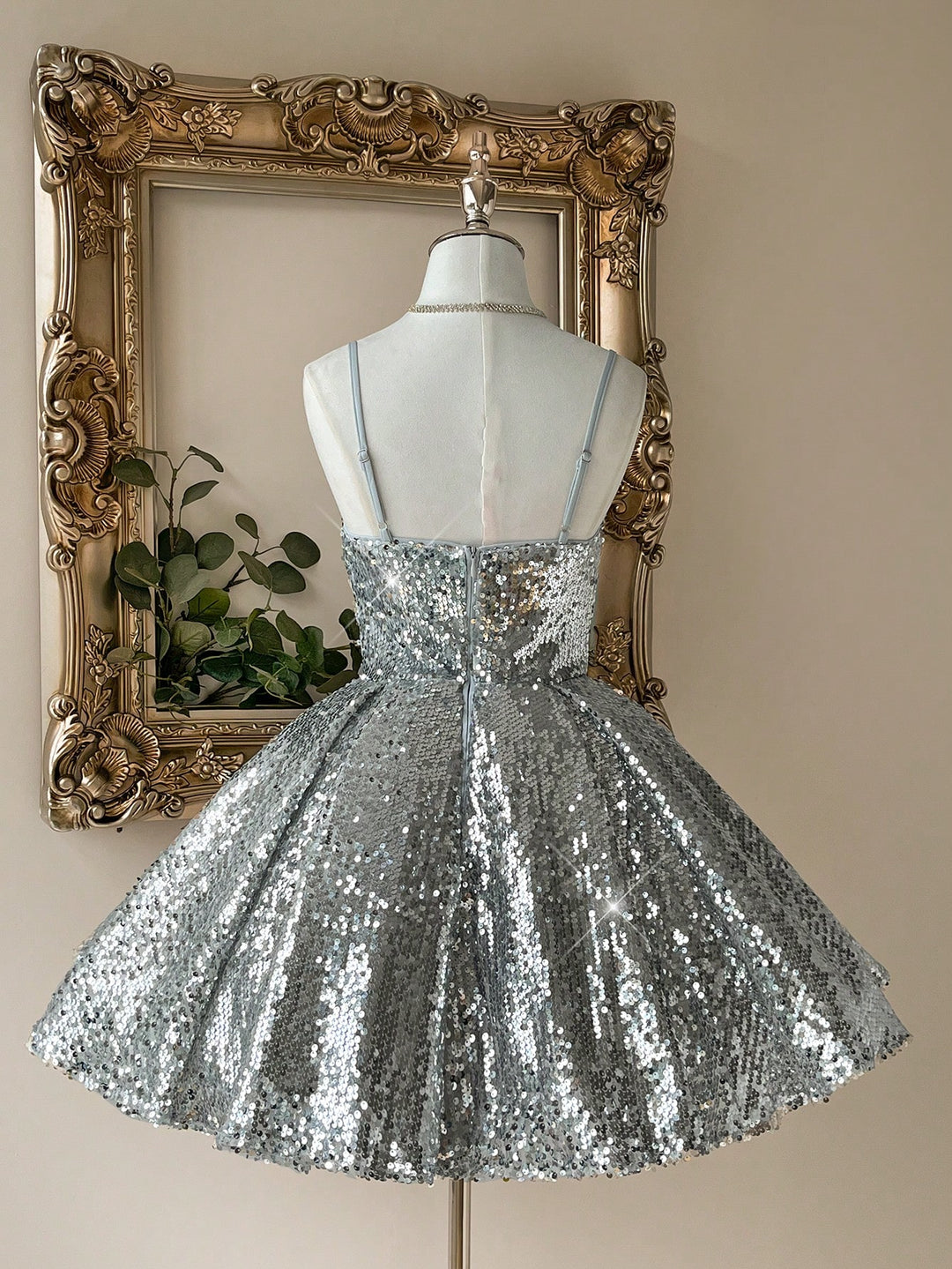 Rochie mini Shein, argintiu