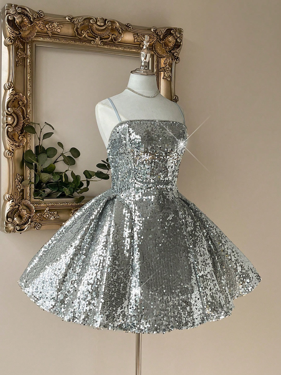 Rochie mini Shein, argintiu