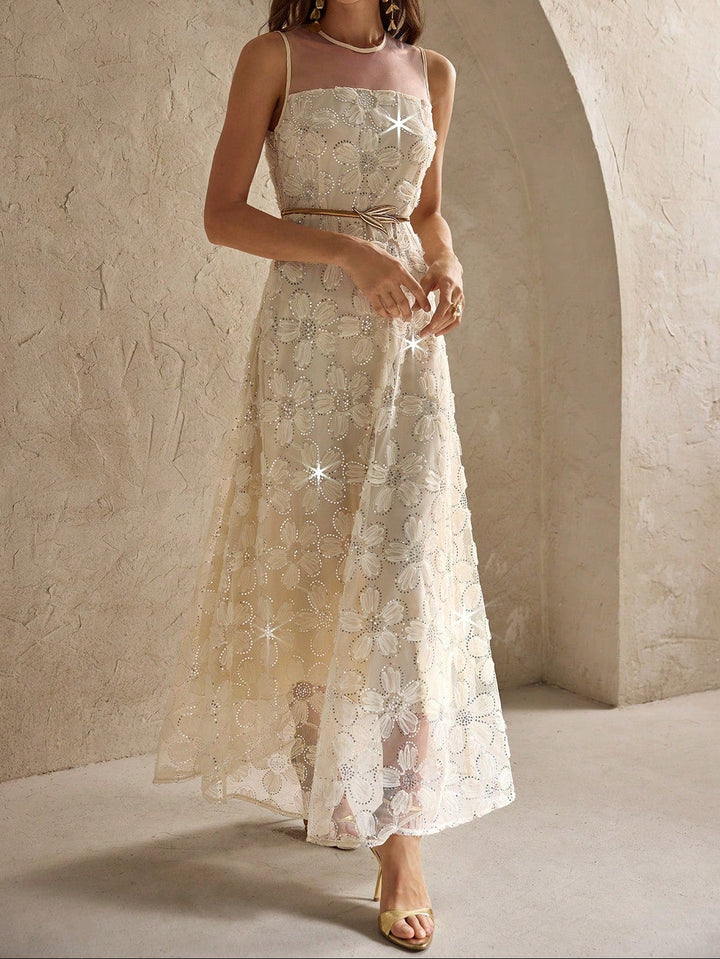 Rochie maxi Shein, crem