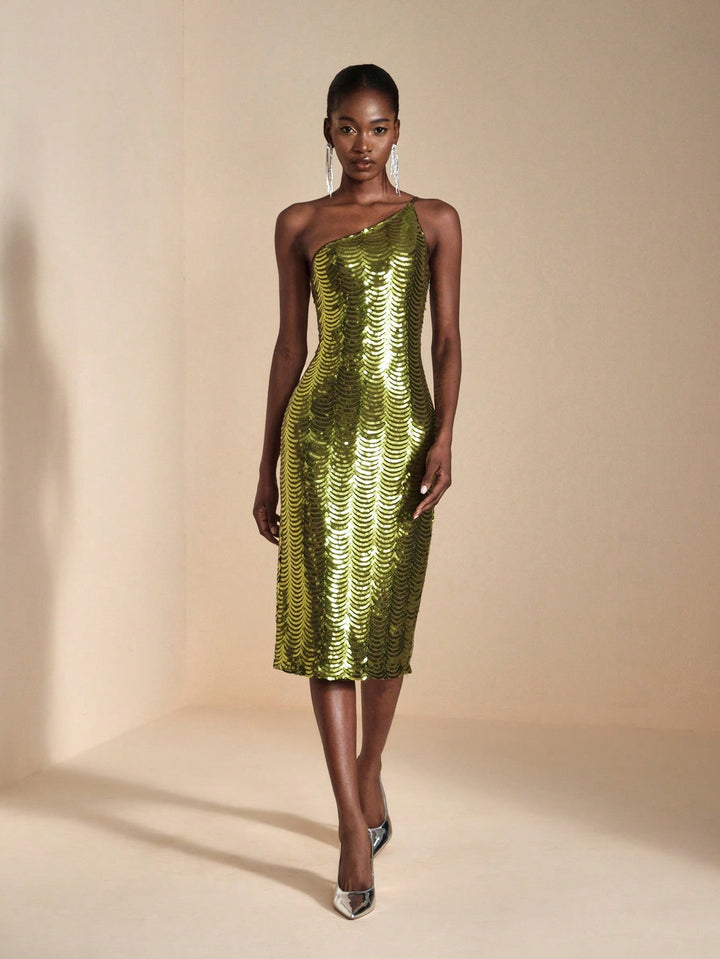 Rochie midi SHEIN, verde