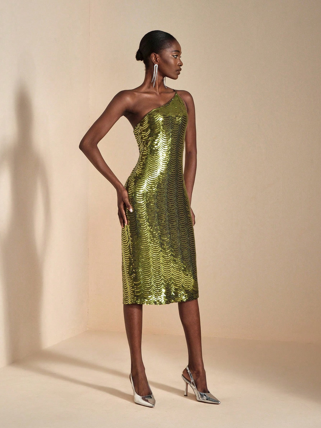 Rochie midi SHEIN, verde