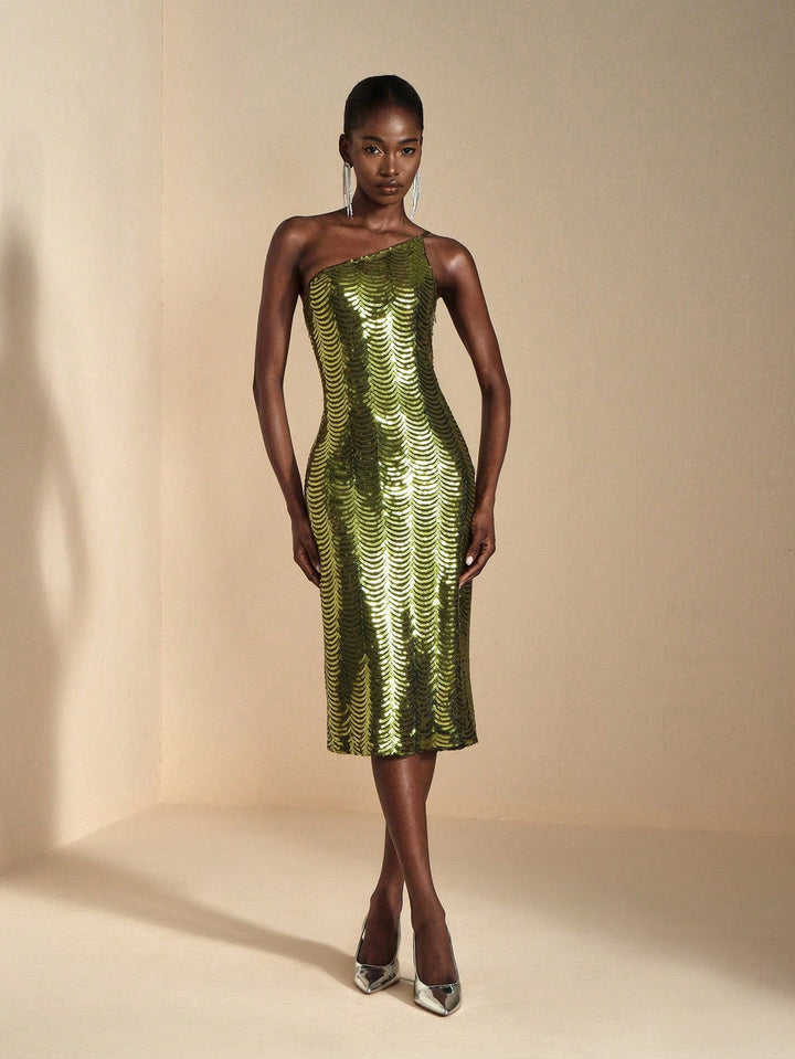 Rochie midi SHEIN, verde