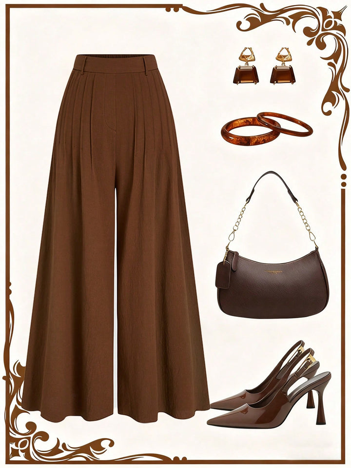 Pantaloni SHEIN, maro