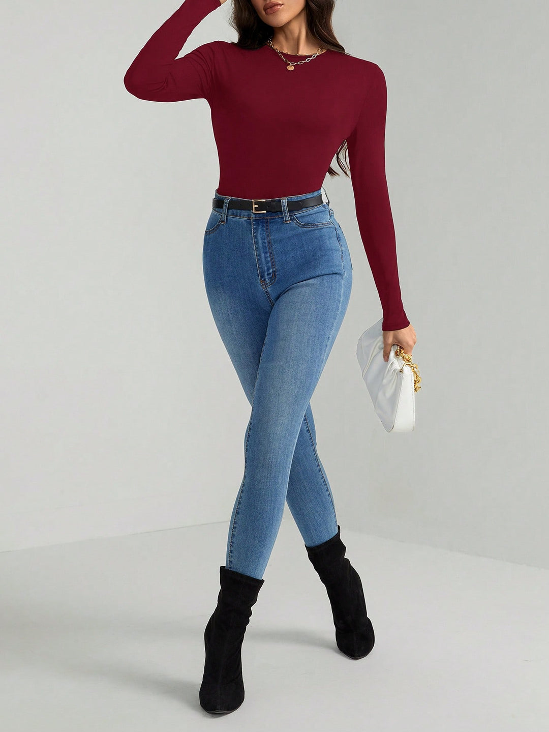 Body SHEIN, vișiniu