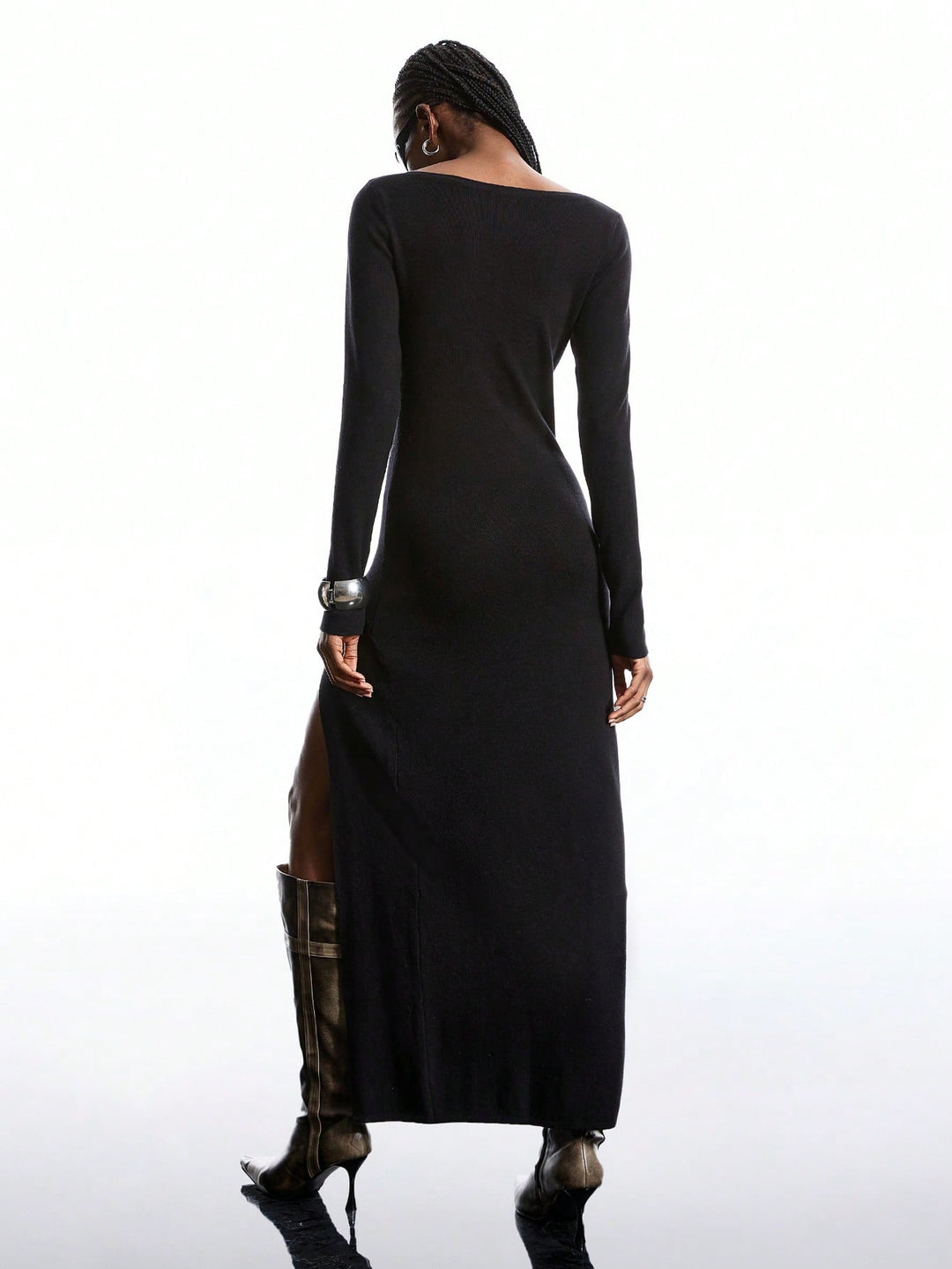 Rochie midi SHEIN, negru