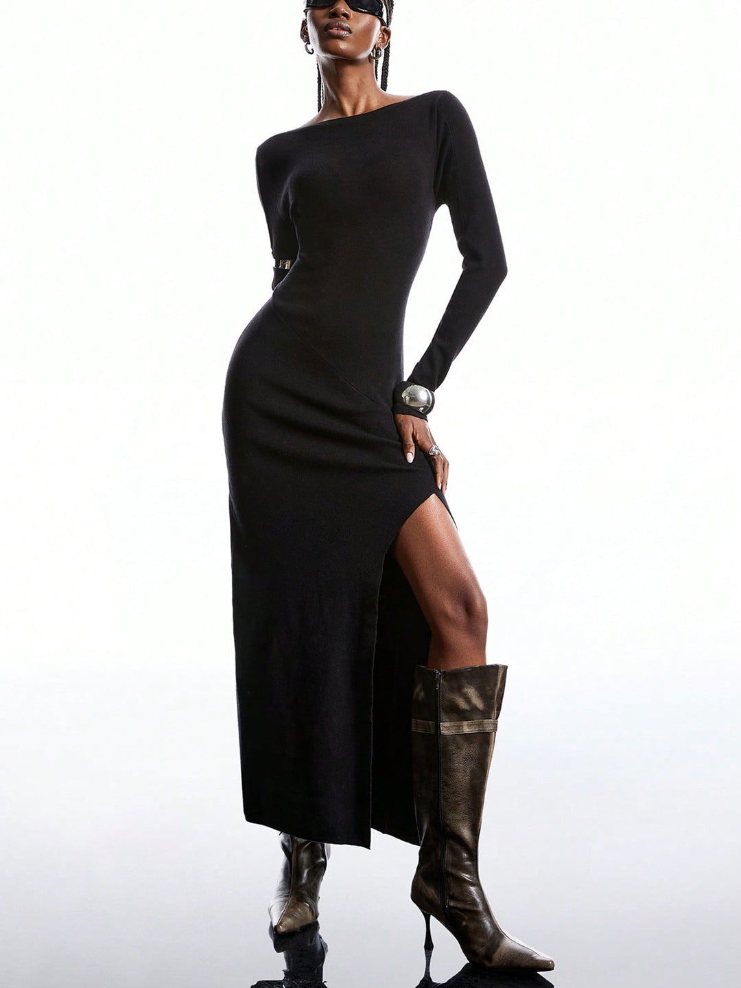 Rochie midi SHEIN, negru