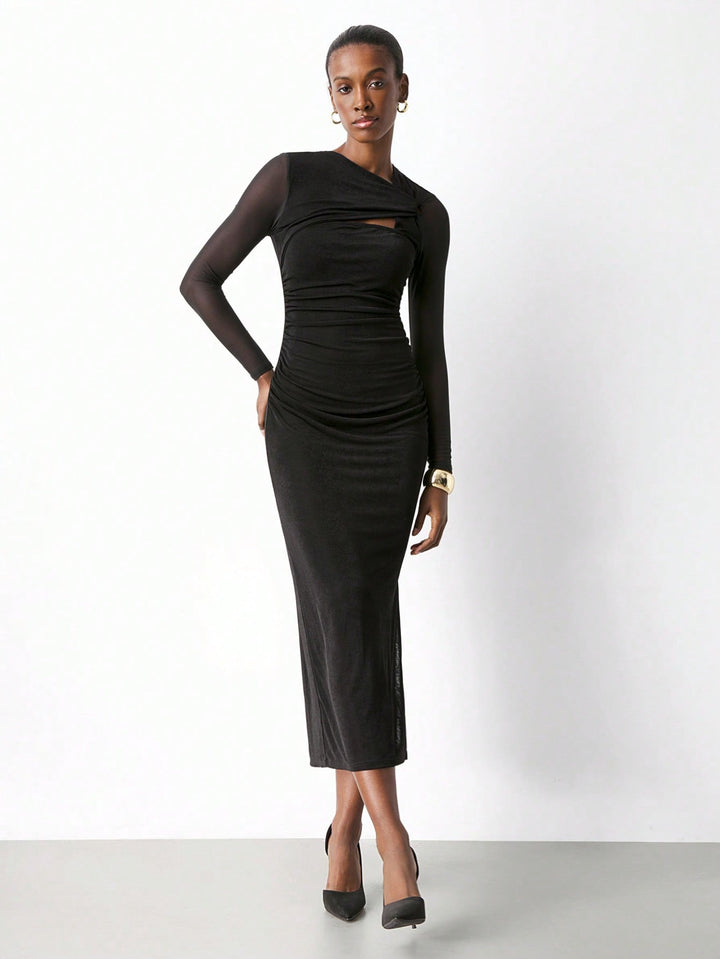 Rochie midi SHEIN, negru