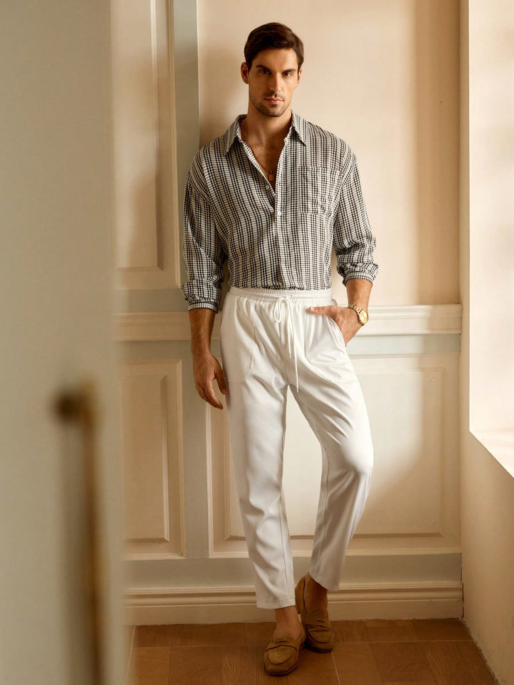 Pantalon SHEIN, alb