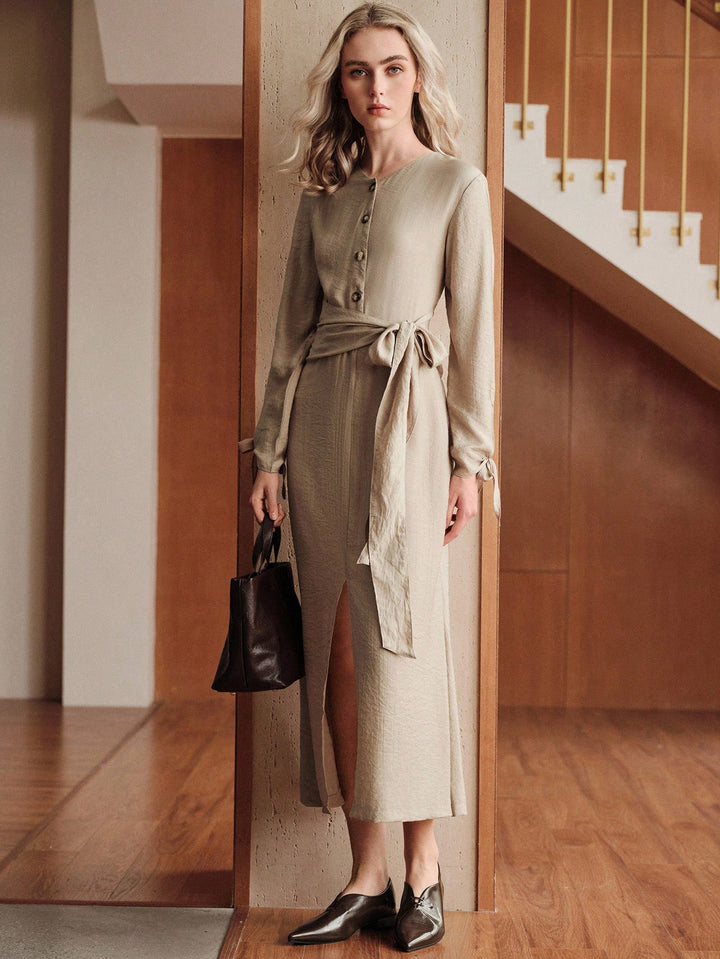 Rochie maxi SHEIN, kaki